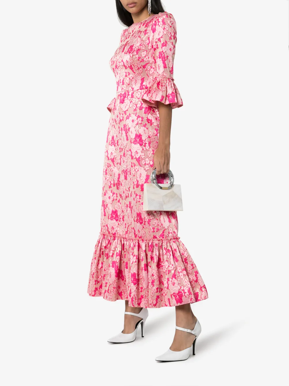 THE VAMPIRE'S WIFE THE VAMPIRE'S WIFE THE JUNO FLORAL PRINT SILK DRESS,DR11413455661