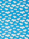 Chasing Paper cloud print wallpaper - Blue