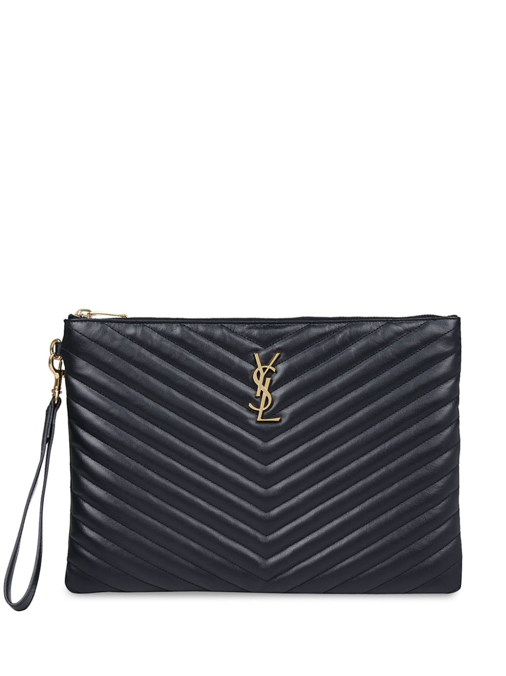 Black ysl clutch best sale