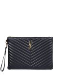 Saint Laurent quilted monogram clutch bag - Black