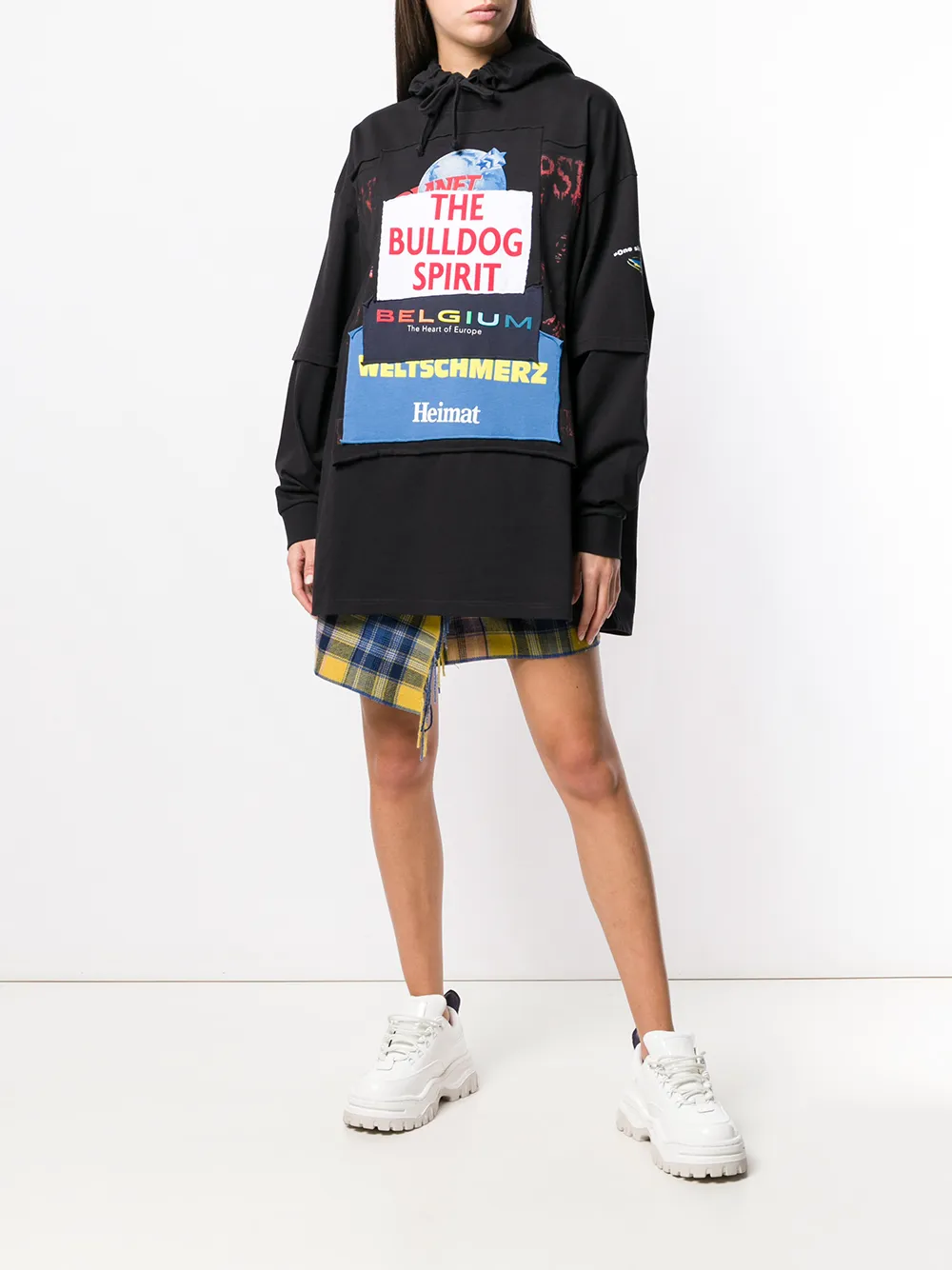 VETEMENTS oversized Bulldog hoodie - Zwart