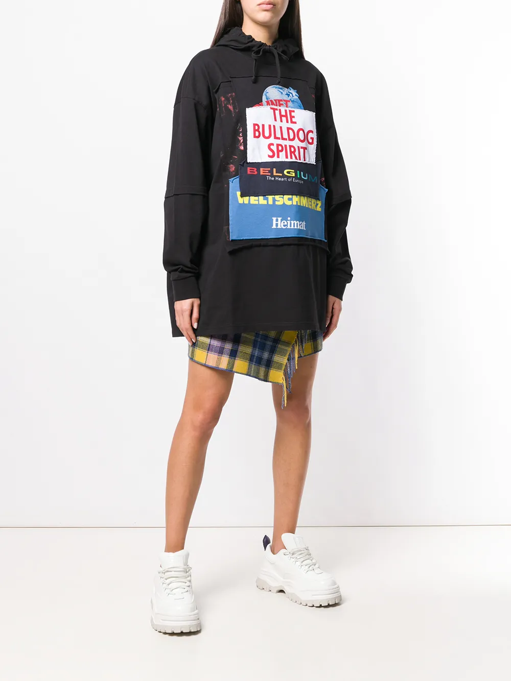 VETEMENTS oversized Bulldog hoodie Zwart