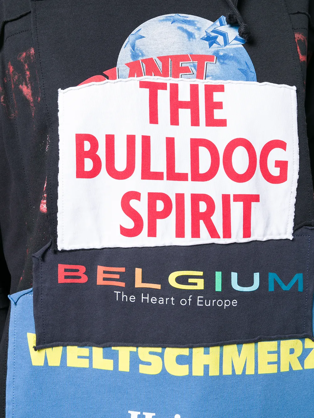 VETEMENTS oversized Bulldog hoodie Zwart
