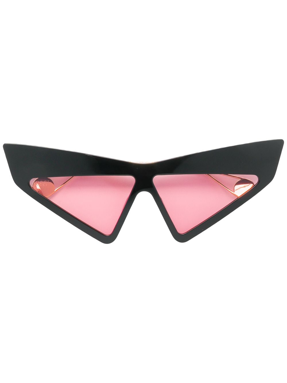 Gucci Eyewear Visor Crystal Studded Sunglasses - 黑色 In Black