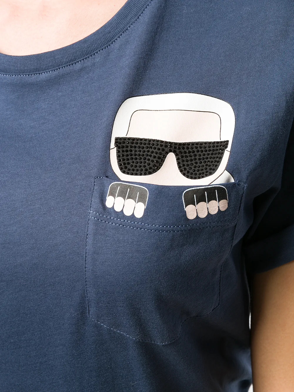 фото Karl lagerfeld футболка 'ikonik karl' с нагрудным карманом