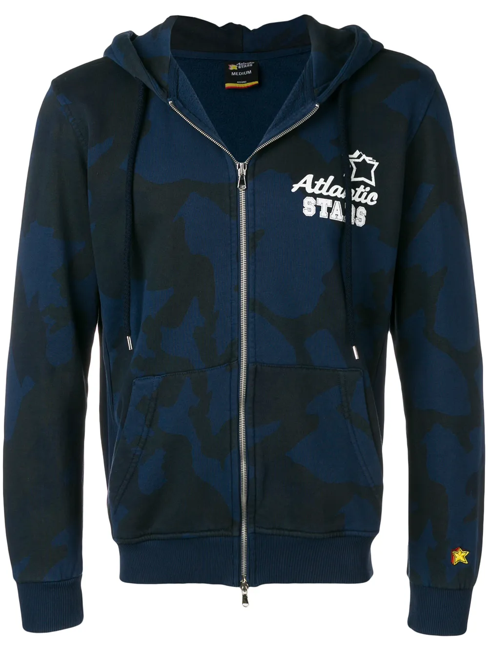 

Atlantic Stars sudadera con motivo militar y capucha - Azul