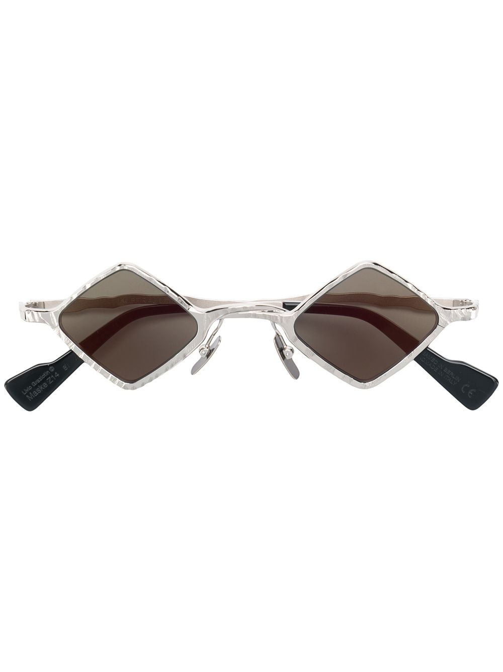 Shop Kuboraum Diamond Frame Sunglasses In Silver