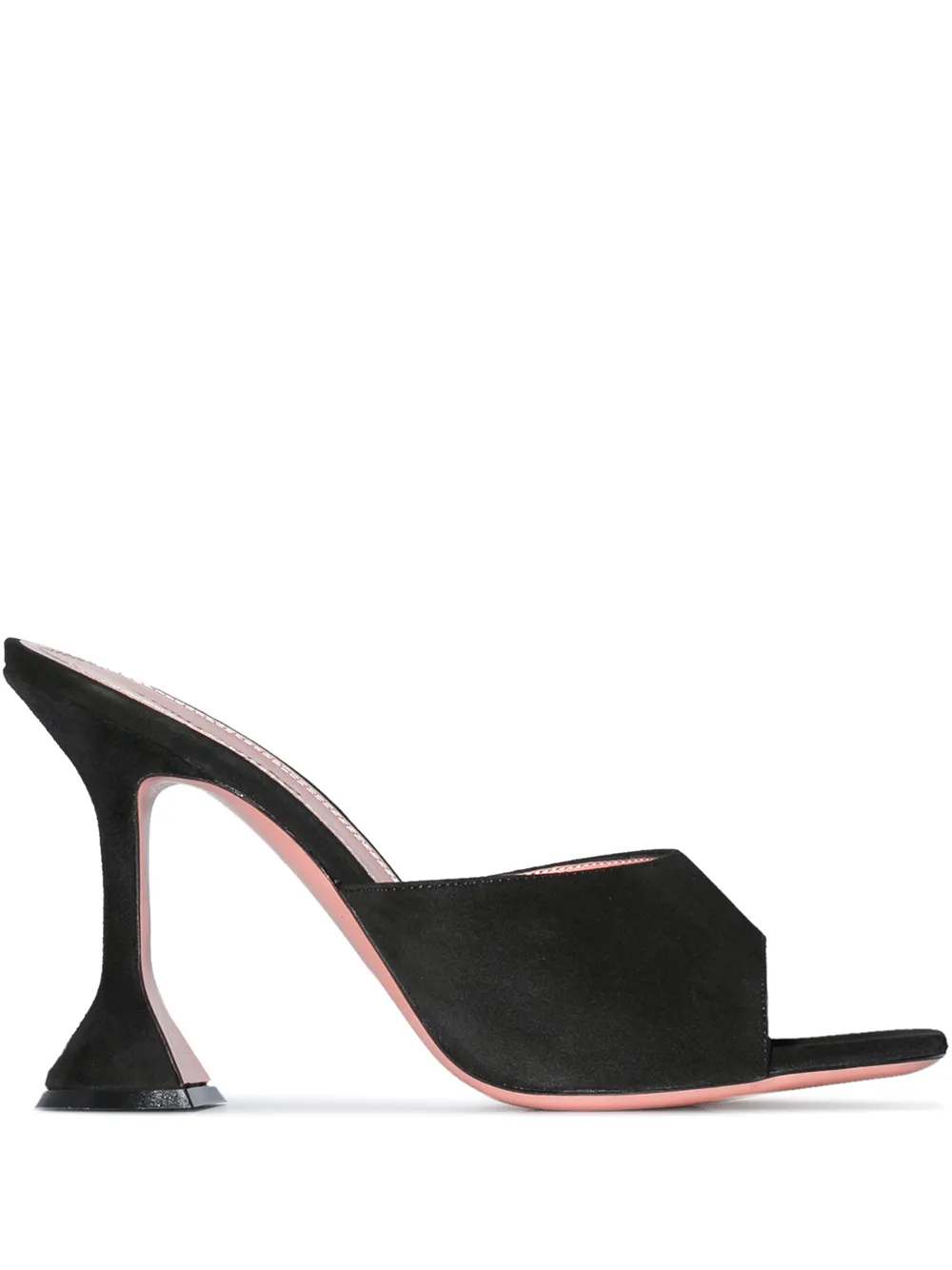 Amina Muaddi Mules AMINA MUADDI BLACK LUPITA 95 SUEDE MULES
