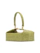 Rejina Pyo green Olivia crocodile embossed leather box bag