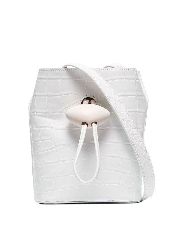 white croc cross body bag