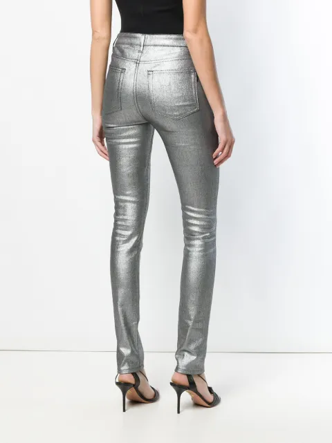 Saint Laurent Metallic Skinny Jeans 