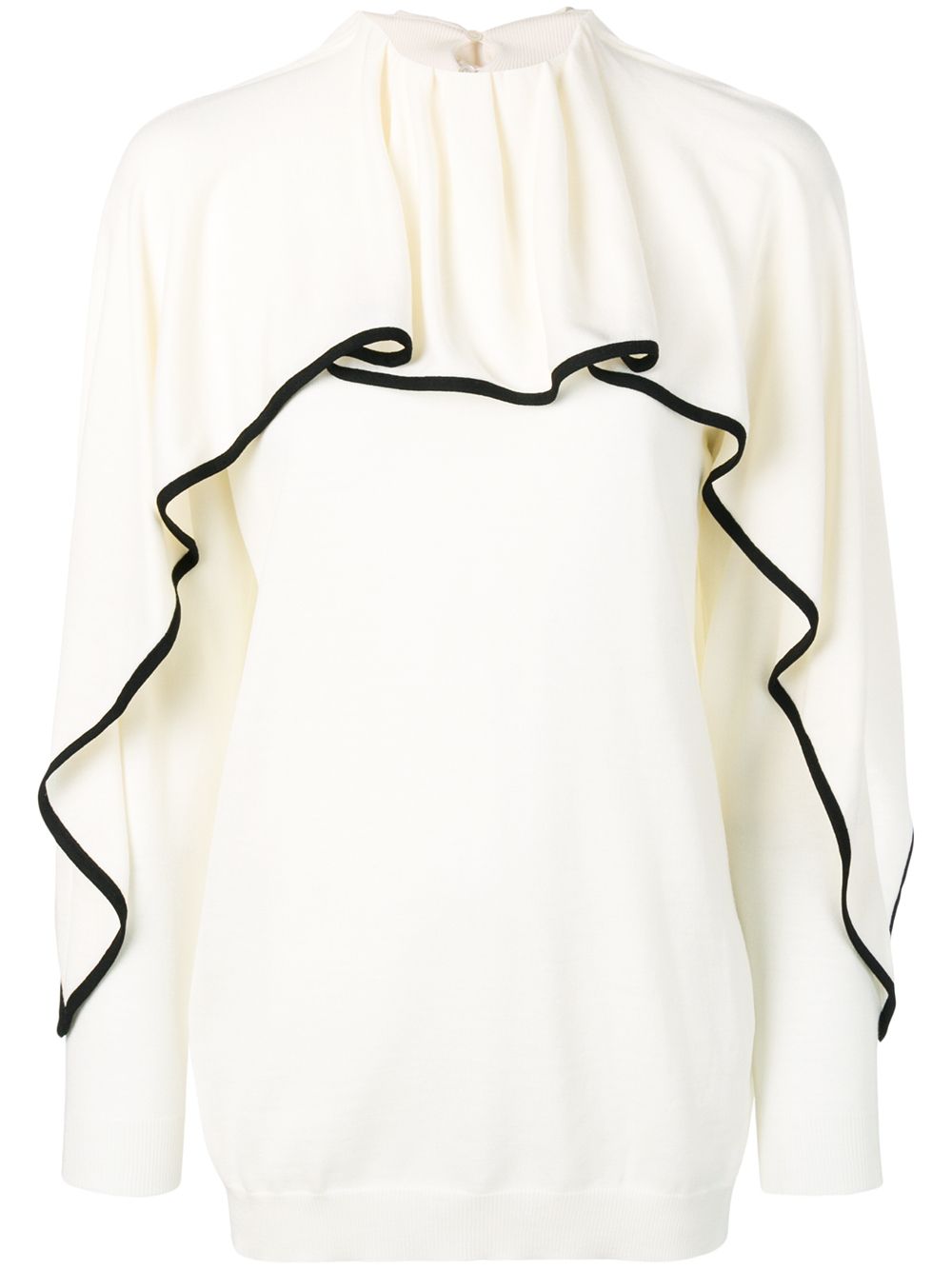 Valentino Pullover Mit Volant In Neutrals