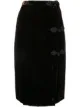 Image 1 of Valentino Pre-Owned 1980's velvet pencil skirt