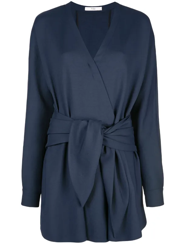 tibi wrap dress
