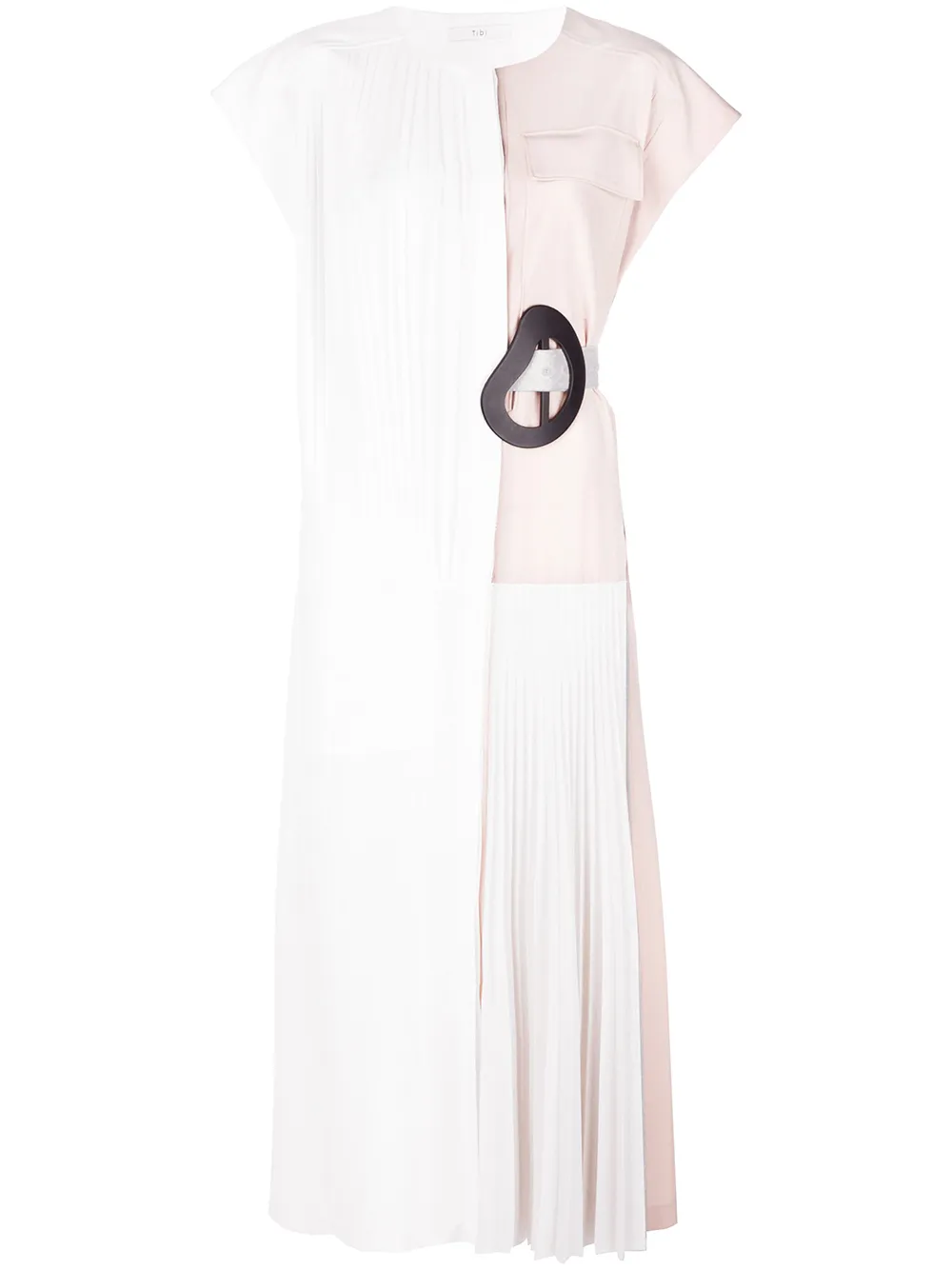 Tibi Dresses TIBI EDITH PLEATED DRESS - NEUTRALS