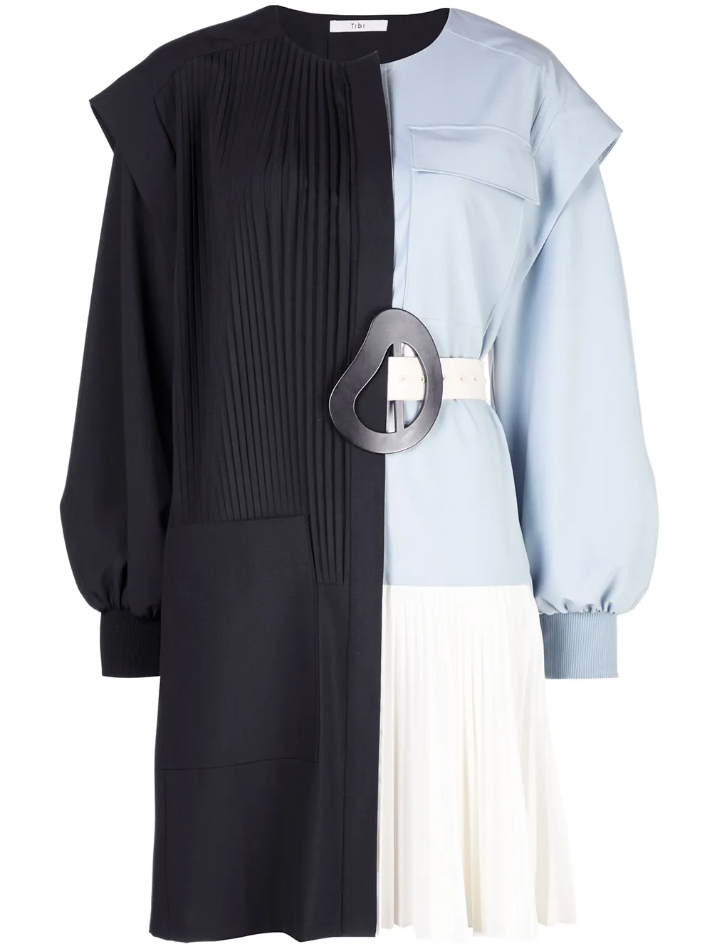 Tibi Tops TIBI 'EDITH' MINIKLEID - BLAU