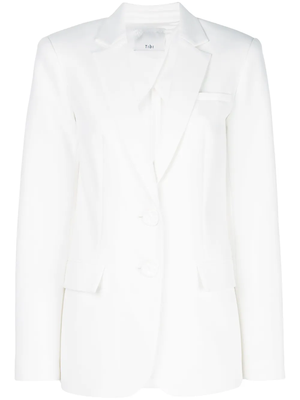 Tibi Blazers TIBI CECILIA FITTED BLAZER - WHITE