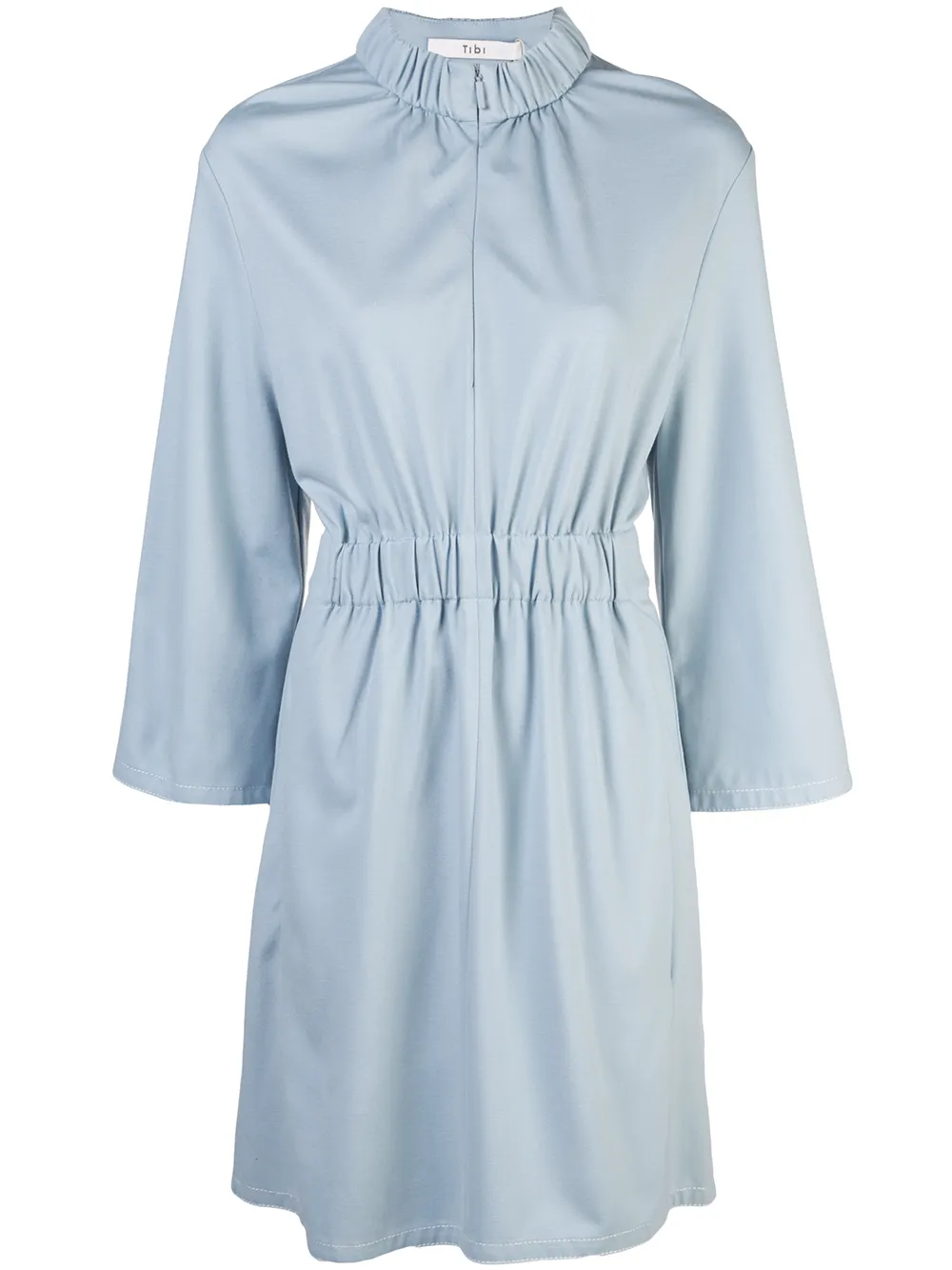 Tibi Weston Knit Mini Shirred Dress - Farfetch