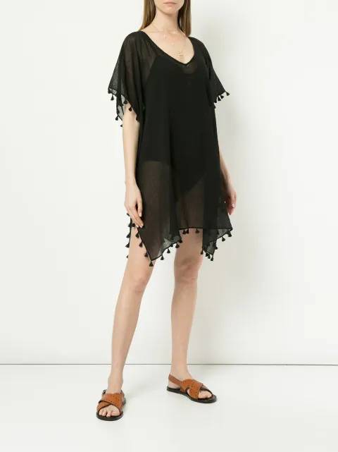 Seafolly Future Tribe Amnesia Kaftan Cover-up In Black