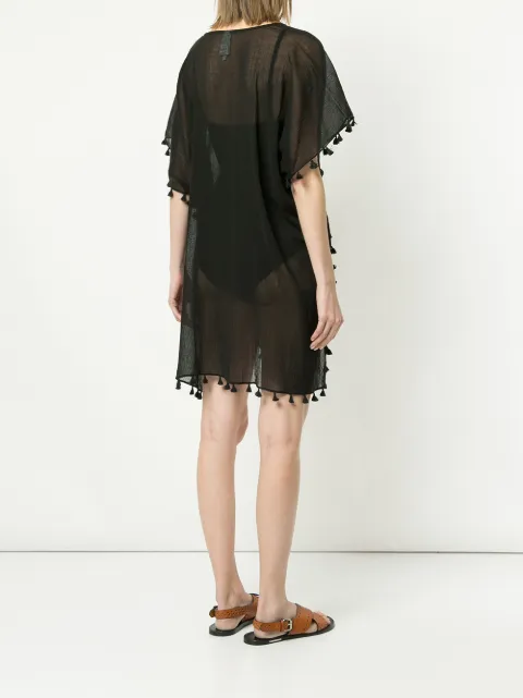 Seafolly Future Tribe Amnesia Kaftan Cover-up In Black