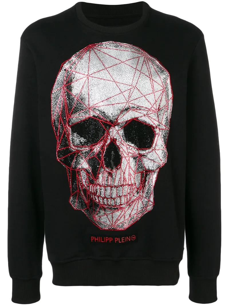 Philipp Plein – Skull print sweatshirt – men – Cotton – XXL – Black