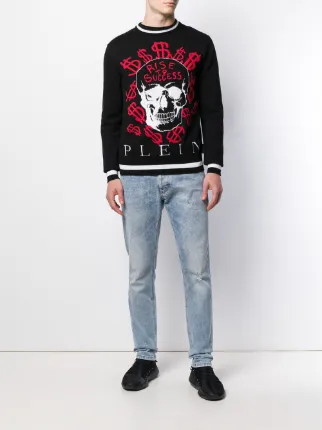 Slogan Knitted Plein Jumper Philipp Logo 5Rq6wxUf