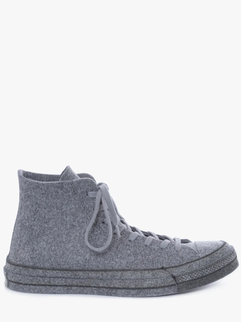 Click to view more detailed imagery on our partner's website Jw Anderson Grey Melange Felt Chuck Taylor Converse