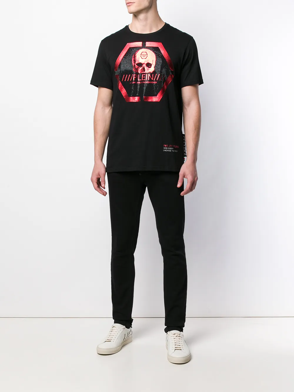 фото Philipp plein футболка с принтом черепа