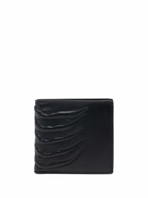 Alexander McQueen skeleton embossed bifold wallet