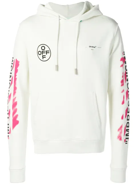 off-white diag stencil slim hoodie $470 - shop ss19 online - fast