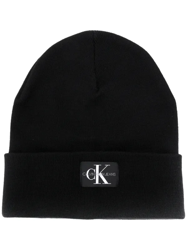 calvin klein patch beanie