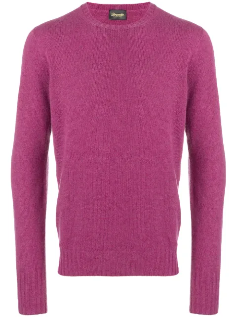 Drumohr Long-sleeve Fitted Sweater - Pink In Pink