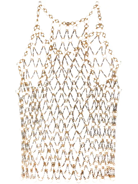 Rabanne chain link brass vest top