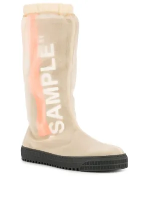 off white sample boots