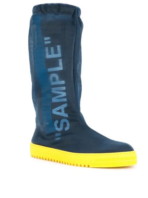 off white sample boots