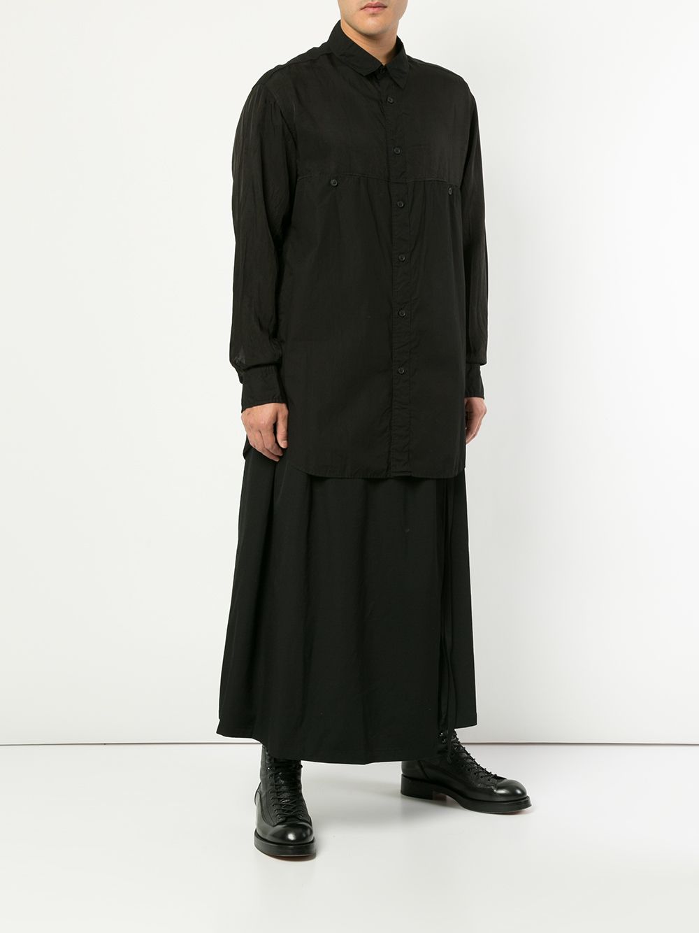 фото Yohji yamamoto рубашка со вставками