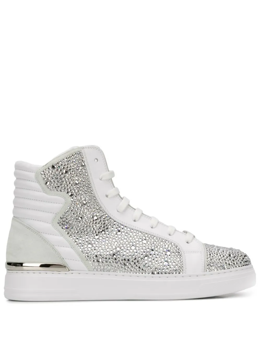 

Philipp Plein tenis altos con detalles - Blanco