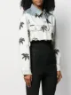 Philipp Plein Paradise print cropped denim jacket