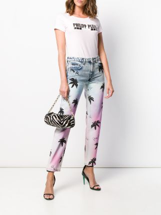 printed boyfriend jeans展示图