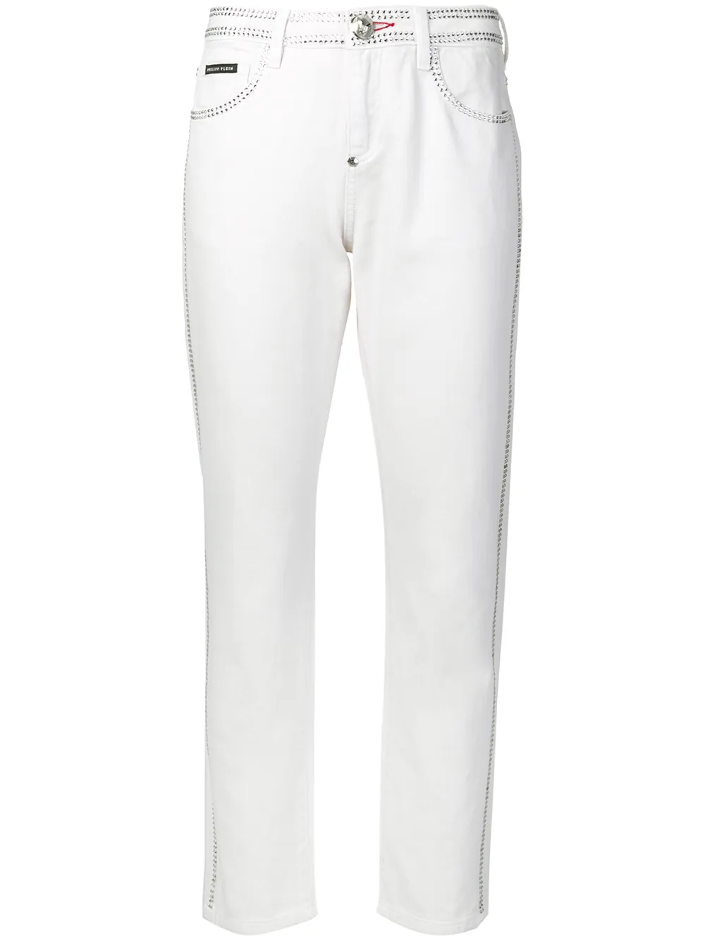

Philipp Plein jeans con detalles de cristales - Blanco