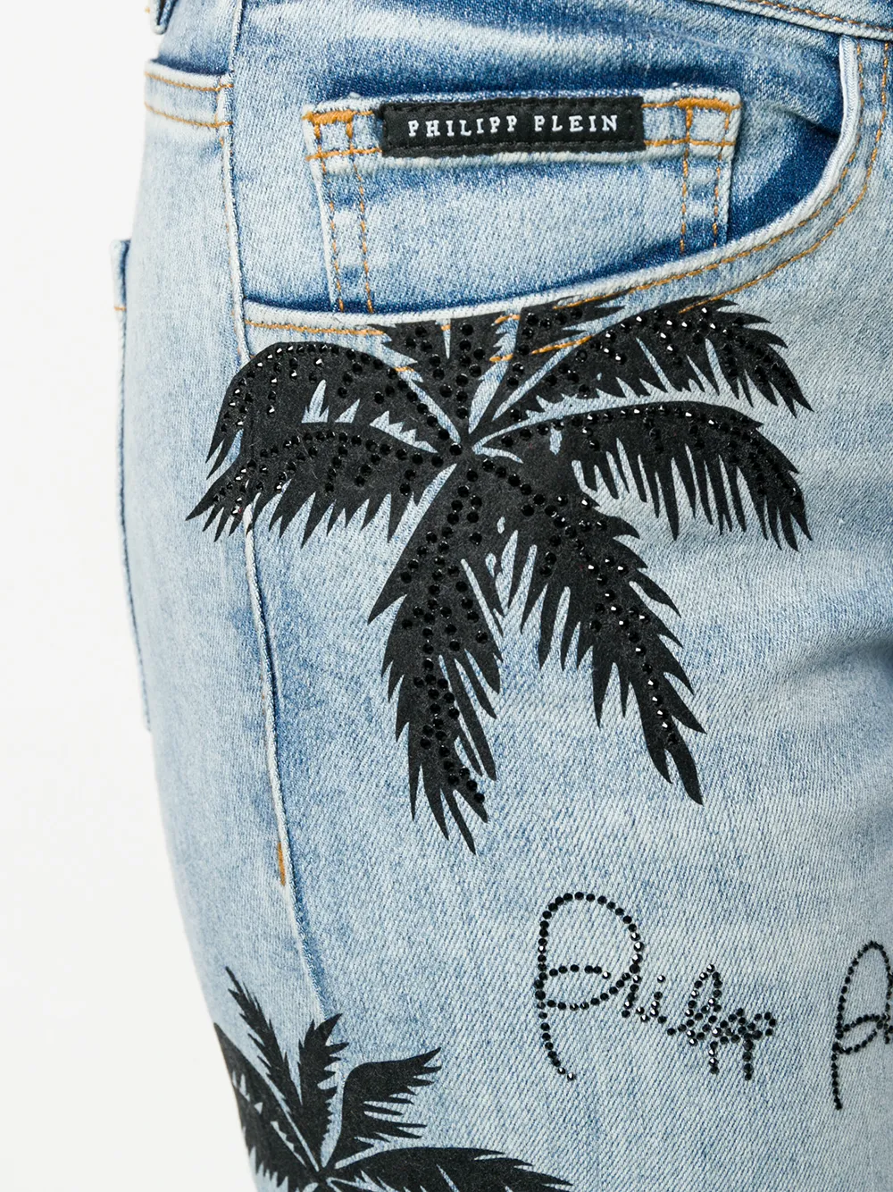 фото Philipp plein джинсы скинни с принтом