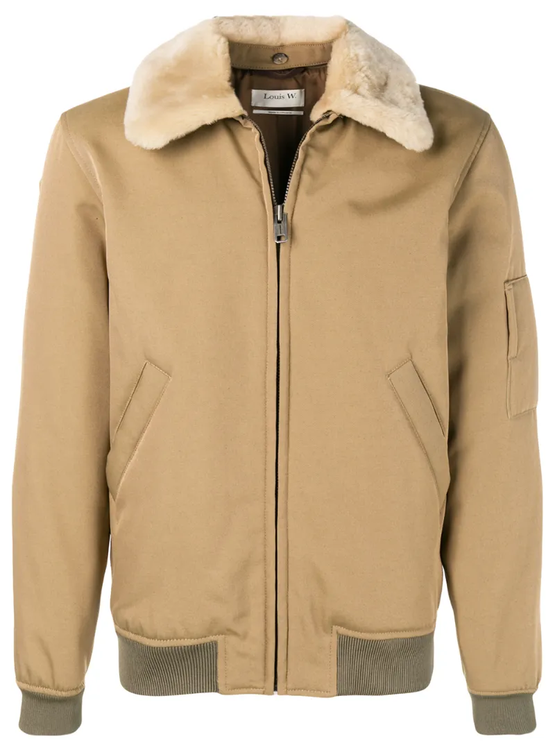 A.P.C. куртка с воротником из овчины