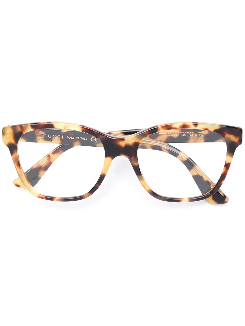 Gucci Eyewear bril met rechthoekig montuur Bruin