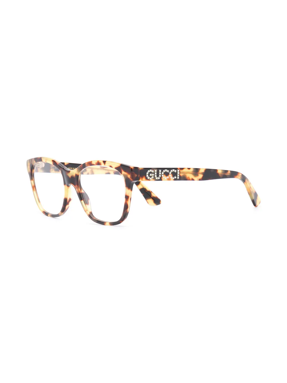 Gucci Eyewear bril met rechthoekig montuur Bruin