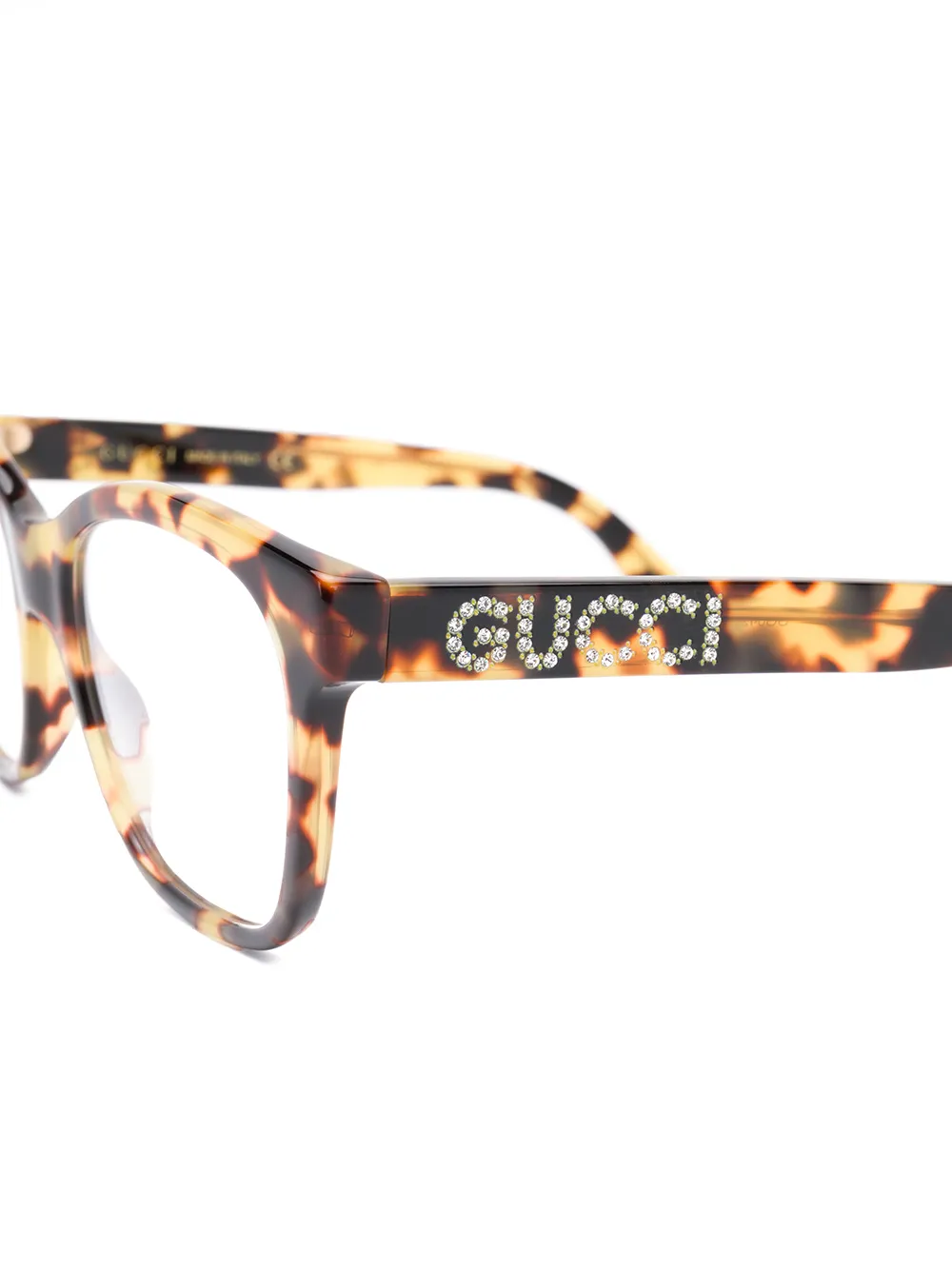 Gucci Eyewear bril met rechthoekig montuur Bruin
