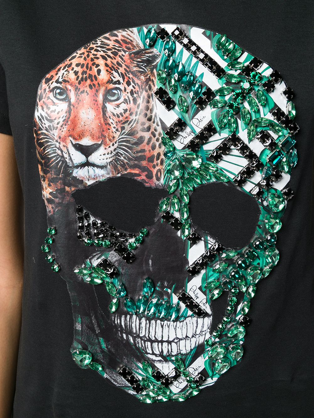 фото Philipp plein футболка с декором skull