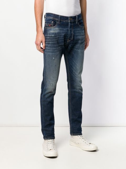Blue Diesel distressed slim fit jeans 00CKRIC87AT - Farfetch