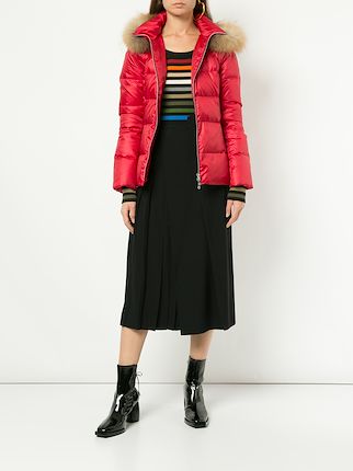 fur hood trim puffer jacket展示图