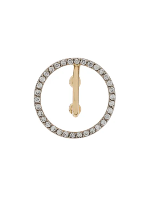 Charlotte Chesnais arete ear-cuff Celeste en oro amarillo y oro blanco 18kt con diamantes