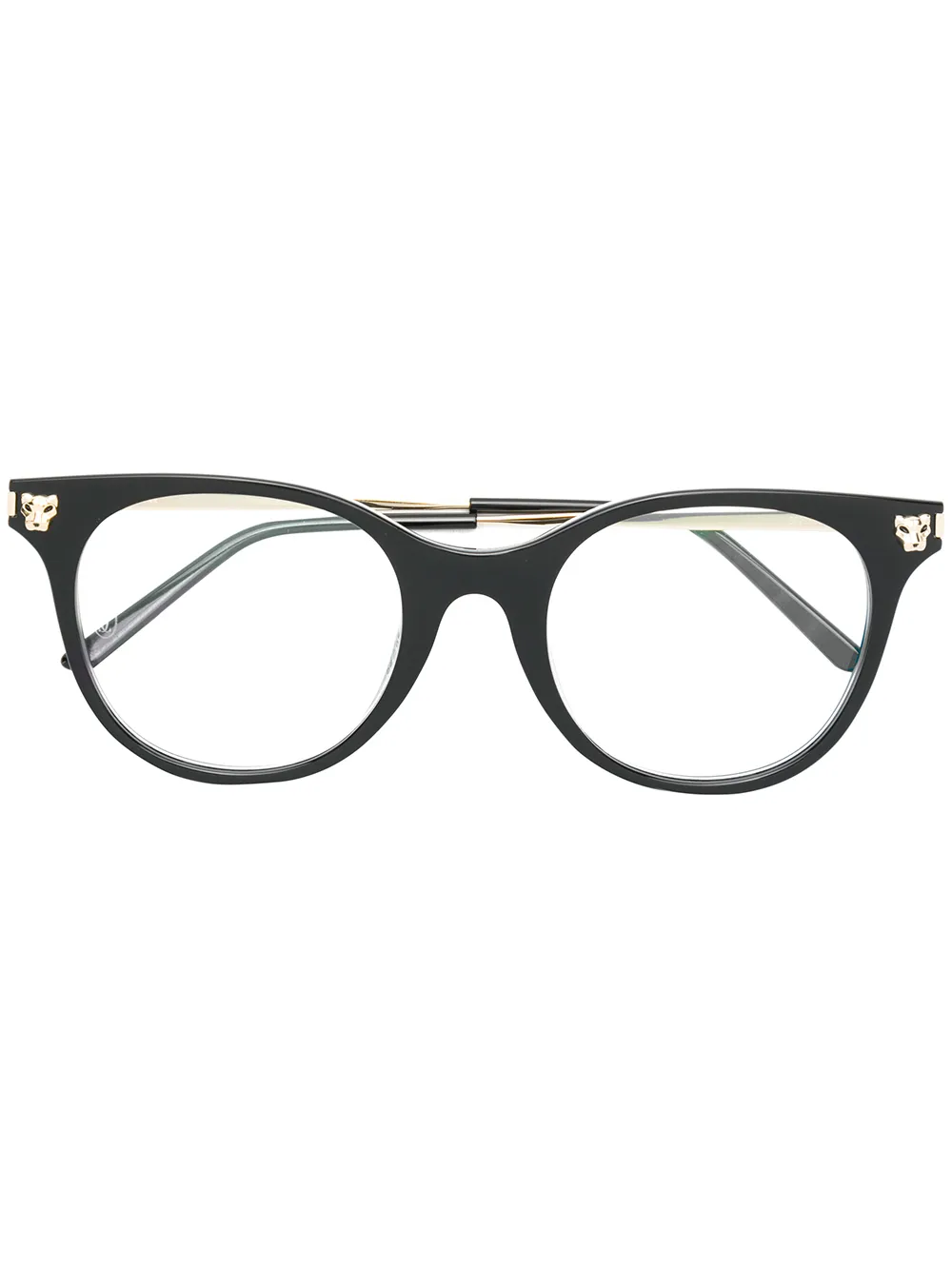 

Cartier Eyewear lentes con armazón redonda - Negro